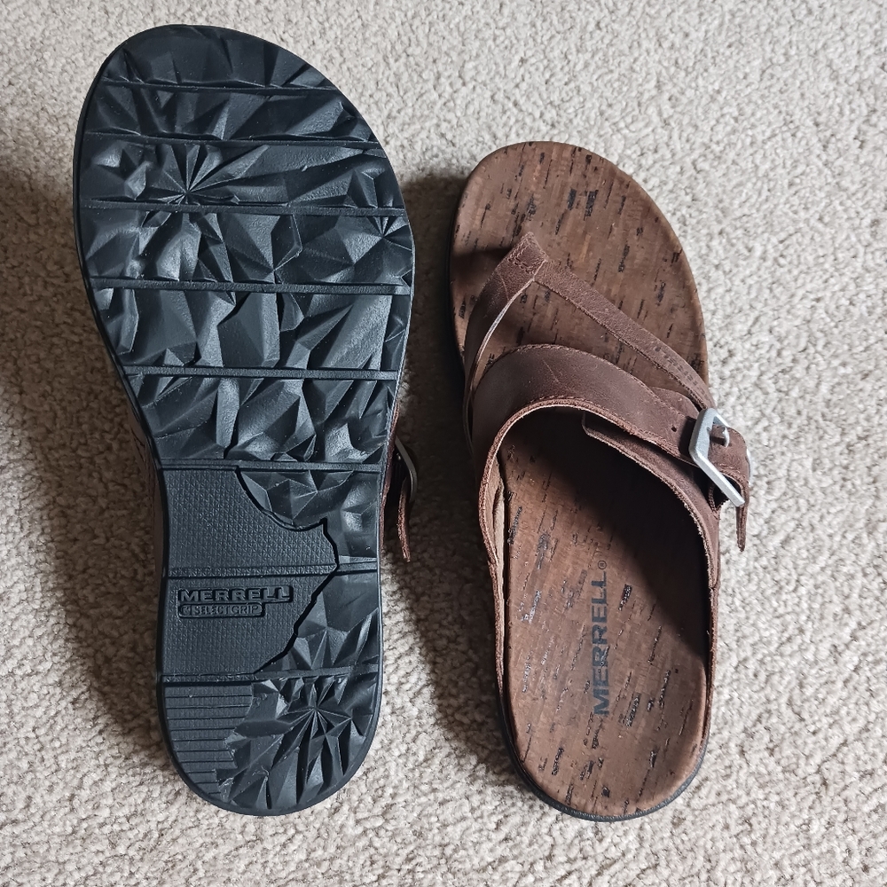Size 7 Brown Women's Merrell Thong Sandals
